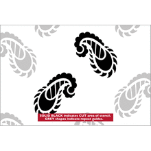 Пример трафарета Обои пейсли