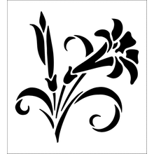 Пример трафарета Лилия 2