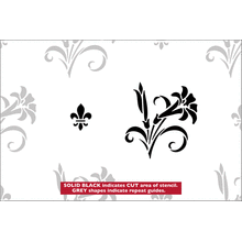 Пример трафарета Обои из лилий