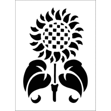 Пример трафарета Мотив подсолнух