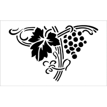 Пример трафарета Виноградный мотив