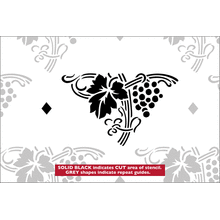 Пример трафарета Виноградные обои