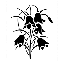 Пример трафарета Колокольчиковый мотив