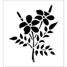 Пример трафарета Жасминовый мотив