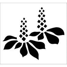 Пример трафарета Мотив конский каштан