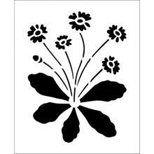 Пример трафарета Мотив маргаритки