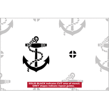 Пример трафарета Якорные обои