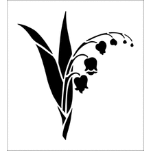 Пример трафарета Ландышевый мотив