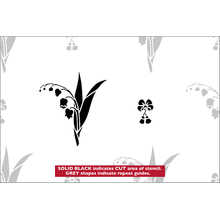 Пример трафарета Ландышевые обои