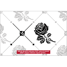 Пример трафарета Розовые обои