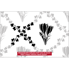 Пример трафарета Крокус обои