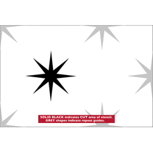 Пример трафарета Восьмиконечные обои