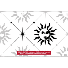 Пример трафарета Солнечные обои