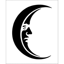 Пример трафарета Лунный мотив