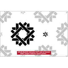 Пример трафарета Японские обои