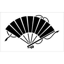 Пример трафарета Мотив с веером