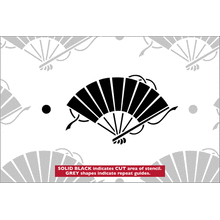 Пример трафарета Обои с веером