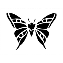 Пример трафарета Узор с бабочкой