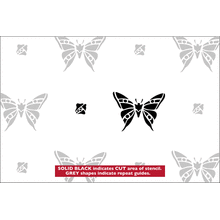 Пример трафарета Обои с бабочками