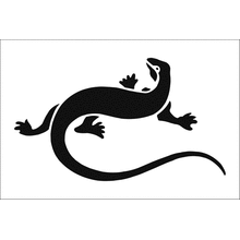 Пример трафарета Мотив саламандра