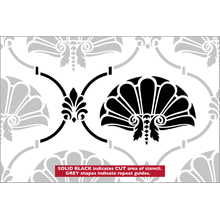 Пример трафарета Обои из ракушек