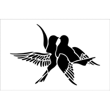 Пример трафарета Мотив голубки