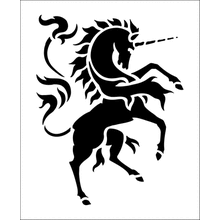 Пример трафарета Мотив единорог