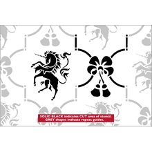 Пример трафарета Обои единорог