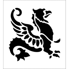 Пример трафарета Мотив с грифоном