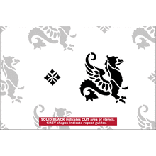 Пример трафарета Обои с грифоном