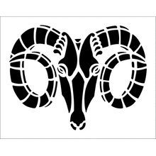 Пример трафарета Бараний череп