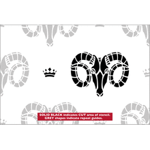 Пример трафарета Обои с черепами