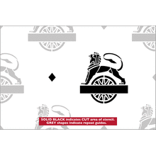 Пример трафарета Обои Британский лев