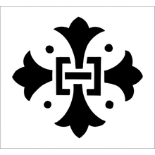 Пример трафарета Мотив крестоносцев