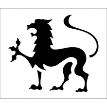 Пример трафарета Узор со львом