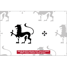 Пример трафарета Обои со львами