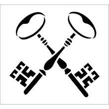 Пример трафарета Скрещенные ключи 2