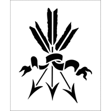 Пример трафарета Мотив Стрелы