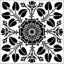 Пример трафарета Плитка 32