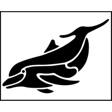 Пример трафарета Дельфин 1