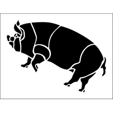 Пример трафарета Свинья