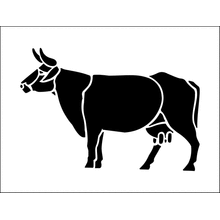 Пример трафарета Корова 1