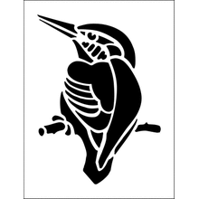 Пример трафарета Зимородок