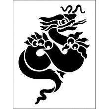 Пример трафарета Дракон 5