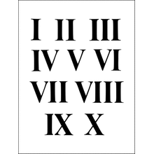 Пример трафарета Римские цифры