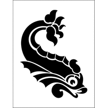 Пример трафарета Дельфин 2