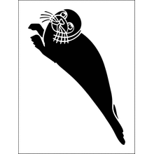 Пример трафарета Маленький тюлень