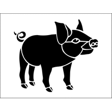 Пример трафарета Поросенок