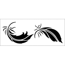 Пример трафарета Перья 4