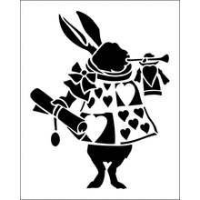 Пример трафарета Белый кролик 1